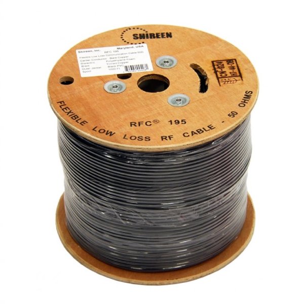 Shireen Inc Rfc195 Cable 1000Ft Spool 50 Ohm Coax Cable