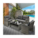 Outdoor Patio Set Wicker Table&Chairs 4 Piece