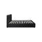 Bed Frame with Storage Space Gas Lift Black