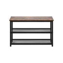 Shoe Storage Bench with 2-Tier Mesh Shelf