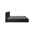 Bed Frame with Storage Space Gas Lift Black
