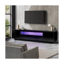 Tv Cabinet Gloss Rgb Led Black 180Cm