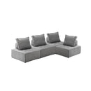Modular Armless Sofa Linen Grey