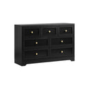 Chest of Drawers with 7 Drawers Black