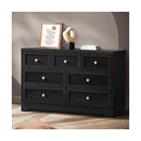 Chest of Drawers with 7 Drawers Black