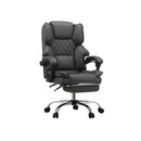 Massage Office Chair PU Footrest Grey