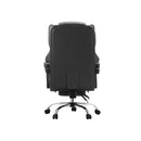 Massage Office Chair PU Footrest Grey