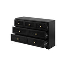 Chest of Drawers with 7 Drawers Black
