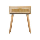 Bedside Table Wooden Rattan Furniture