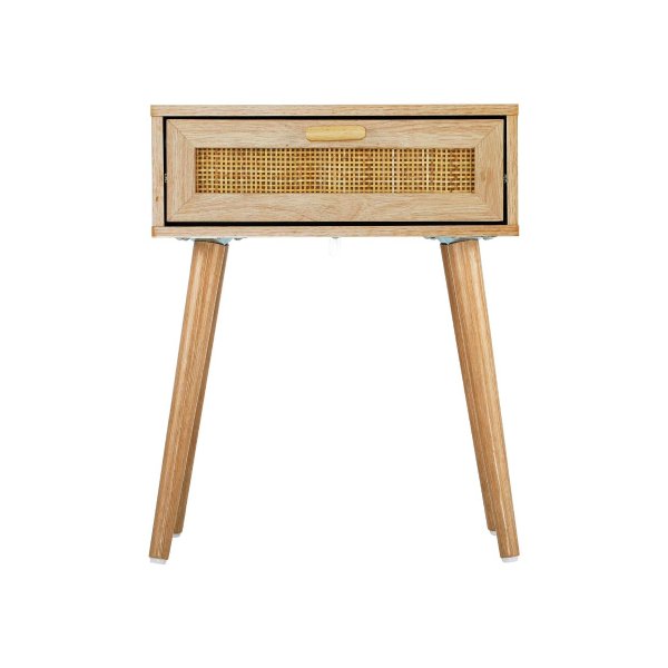 Bedside Table Wooden Rattan Furniture