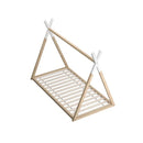 Kids Bed Frame With Single Mattress Set Teepee House Style