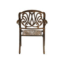 Outdoor Dining Chairs Cast Aluminium Frame Set of 2