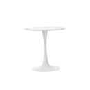 60Cm Dining Table Marble Tulip Shape White