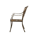 Outdoor Dining Chairs Cast Aluminium Frame Set of 2