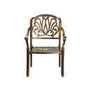 Outdoor Dining Chairs Cast Aluminium Frame Set of 2