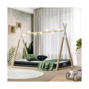 Kids Bed Frame With Single Mattress Set Teepee House Style
