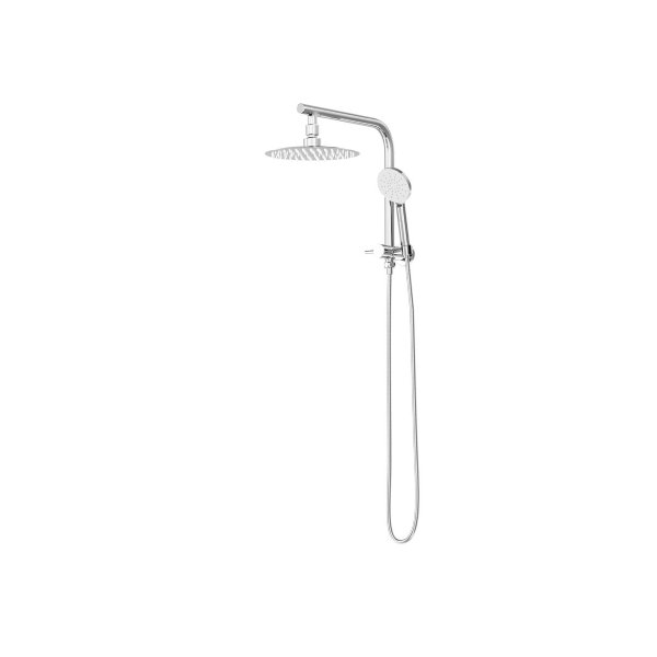 10" Rain Shower Head Set Round 3-Mode Gooseneck Chrome