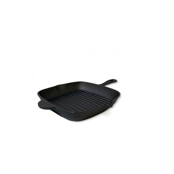 Cast Iron Barbecue Griddle Pre Seasoned Oven Safe Grill Frypan Black