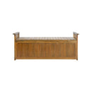 Outdoor Wooden Storage Bench Waterproof Top
