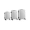 3PCS Luggage Set TSA Lock Hard Case Silver