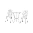 Outdoor Set Chairs&Table Cast Aluminum Rose 3PCS