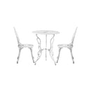Outdoor Set Chairs&Table Cast Aluminum Rose 3PCS