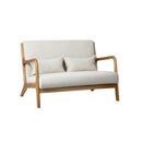 Armchair Couch Pillows 2 Seater Fabric Beige