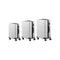 3PCS Luggage Set TSA Lock Hard Case Silver