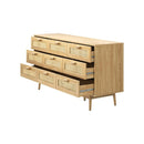 9 Chest of Drawers Rattan Lowboy Wooden