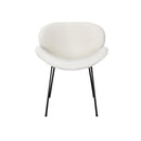 2PCS Dining Chair Sherpa White
