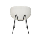 2Pcs Dining Chair Faux Sherpa Cream