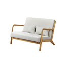 Armchair Couch Pillows 2 Seater Fabric Beige