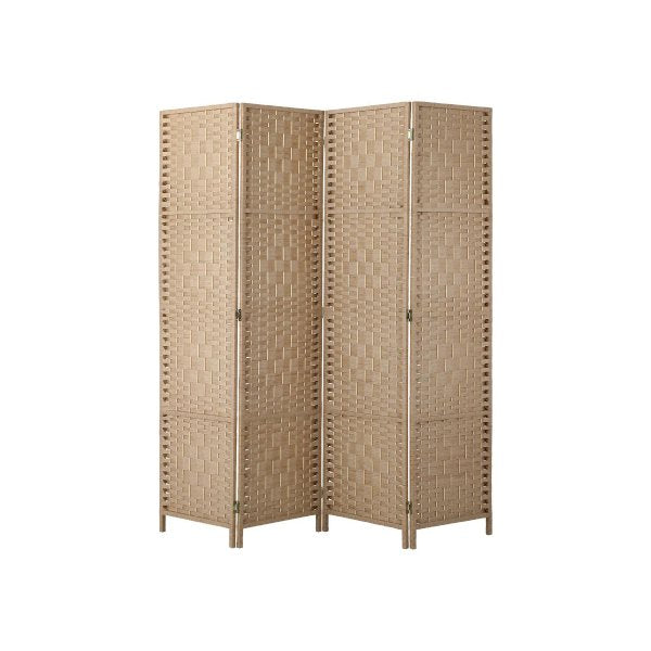 4 Panel Room Divider Privacy Screen Wood