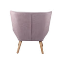 Armchair Fabric Upholstered Tub Chair Pink