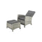 Recliner Chairs Sun lounge Wicker Sofa Grey