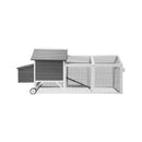 Pet Hutch wtih Wheels Wooden 225 x 80 x 105cm