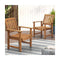 Outdoor Armchair Wooden Patio Set of 2 Chairs
