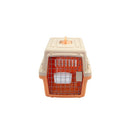 Small Dog Cat Crate Airline Carrier Cage With Bowl And Tray Orange
