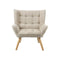 Armchair Fabric Upholstered Tub Chair Beige