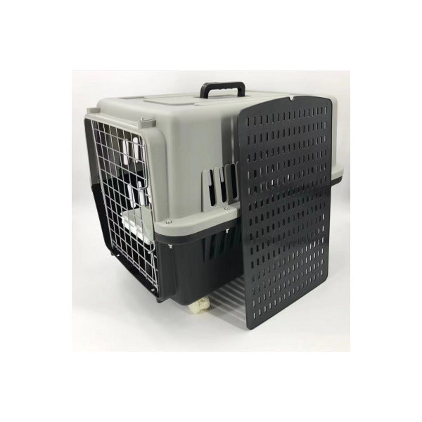 Large Crate Pet Carrier Airline Cage With Tray Bowl And Wheel