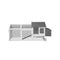 Rabbit Hutch With Wheels Chicken Coop 225 X 80 X 105Cm