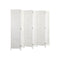 6 Panel Room Divider Privacy Screen White