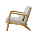Armchair Couch Pillows 2 Seater Fabric Beige