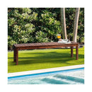 150cm Garden Bench Wooden Slatted Seat