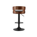 2x Bar Stools with Gas Lift Swivel Black