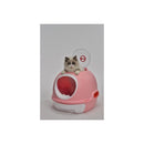 Hooded Cat Toilet Litter Box Tray House With Drawer And Scoop Pink