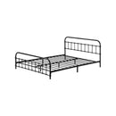 Metal Bed Frame Double Size Railing-style Black