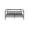 Metal Bed Frame Double Size Railing-style Black