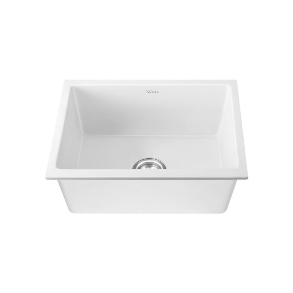 Granite Sink Single Bowl 590mmx450mm White