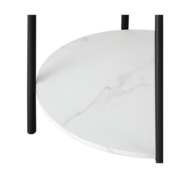 Coffee Table Round Dual-Tier Marble